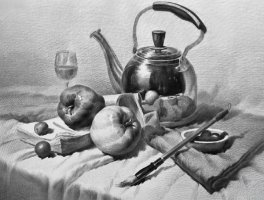 好有味道的素描静物作品，来欣赏下！