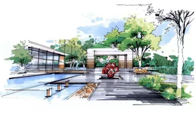 国内名家景观速写效果图欣赏